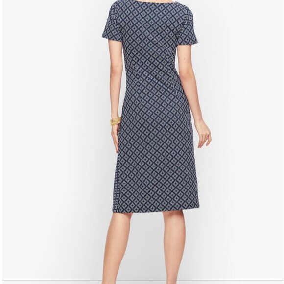 talbots Knit Jersey Draped Sheath Dress - Picture 2 of 7